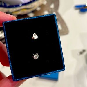 CZ earrings sterling silver